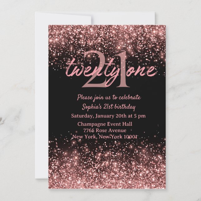 Invitation du 21e anniversaire (Devant)