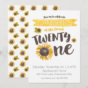 Invitation du 21e anniversaire du tournesol