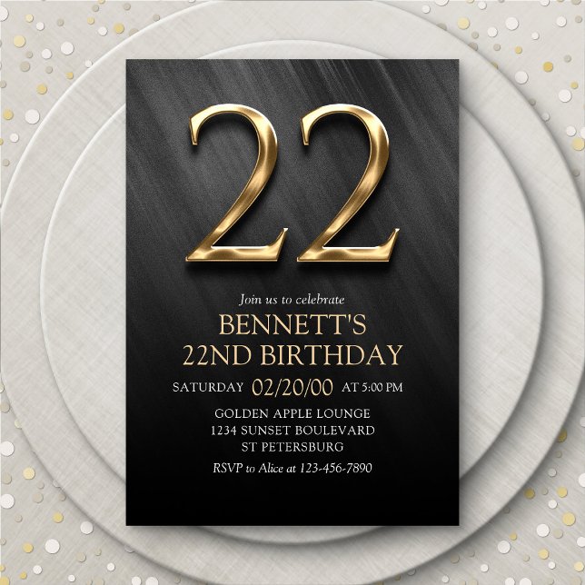 Invitation du 22e anniversaire (Créateur téléchargé)