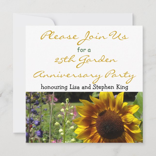 Invitation du 25e anniversaire du jardin (Devant)