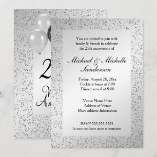 Invitation du 25e anniversaire du Mariage