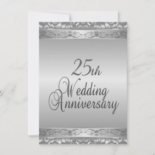 Invitation du 25e anniversaire du Mariage (Devant)