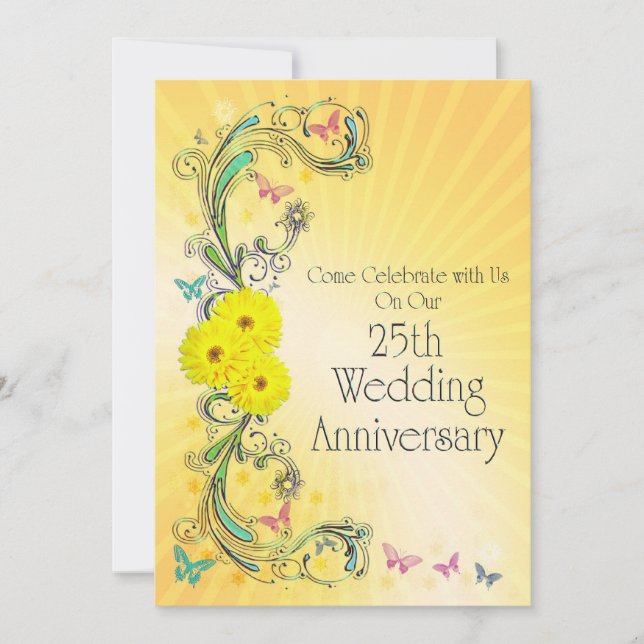 Invitation du 25e anniversaire du Mariage (Devant)