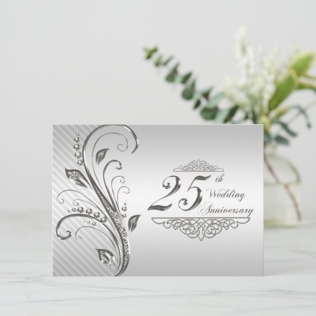 Invitation du 25e anniversaire du Mariage (Debout devant)