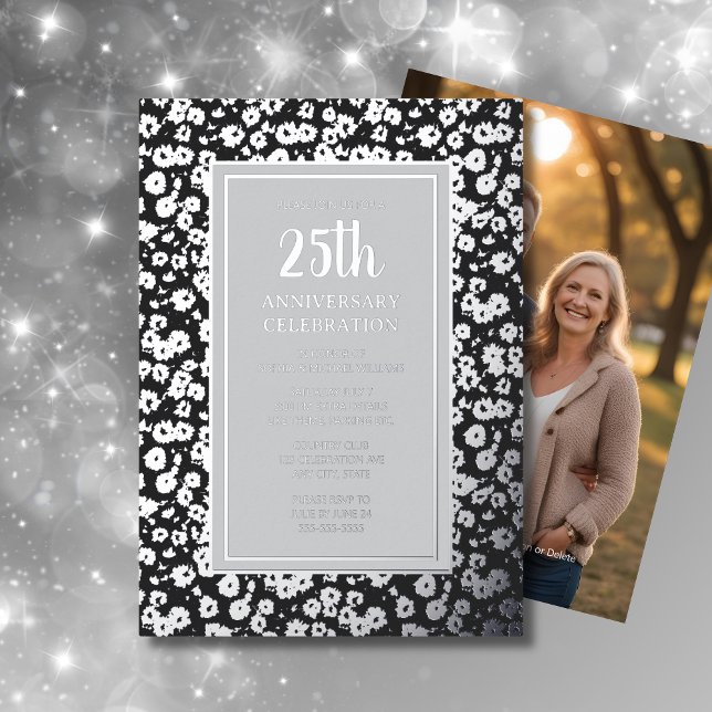 Invitation du 25e anniversaire du Mariage Silver F (Créateur téléchargé)
