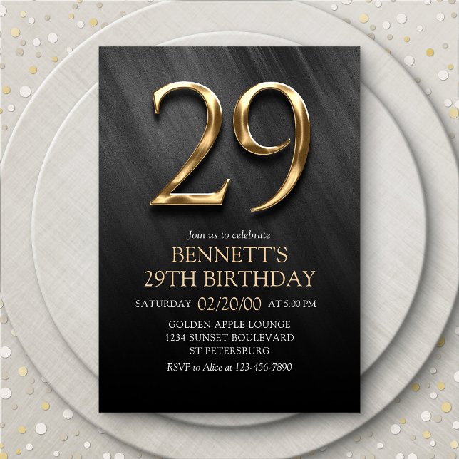 Invitation du 29e anniversaire (Créateur téléchargé)