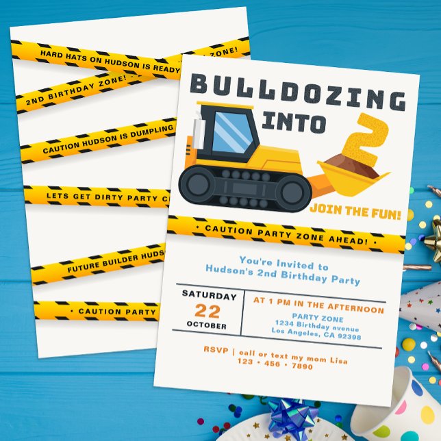 Invitation du 2e anniversaire de la Fête de la con (2nd Birthday Party Invite)