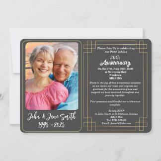 Invitation du 30e anniversaire du jubilé de perles