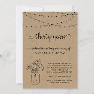 Invitation du 30e anniversaire du Mariage
