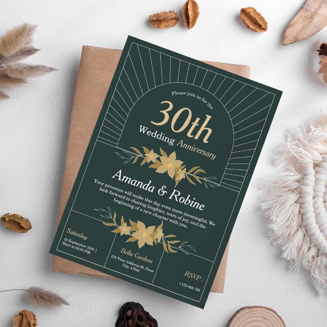 Invitation du 30e anniversaire du Mariage (Créateur téléchargé)