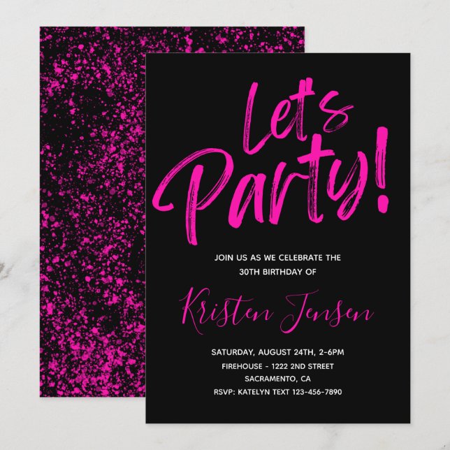 Invitation du 30e anniversaire | Invitation du 30e (Devant / Derrière)