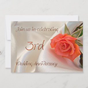 Invitation du 3e anniversaire du mariage
