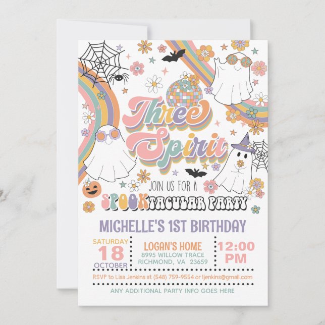 Invitation du 3ème anniversaire de l'Esprit Trois  (Devant)