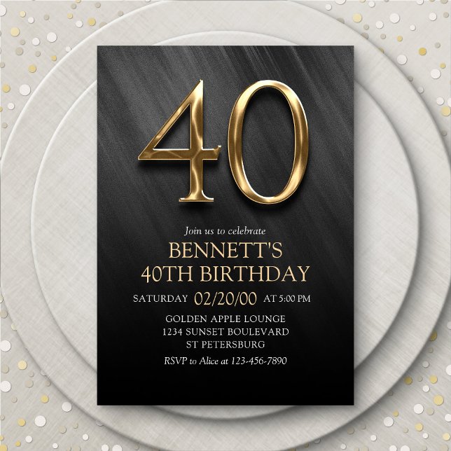 Invitation du 40e anniversaire (Créateur téléchargé)