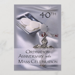 Invitation du 40e anniversaire d'ordination