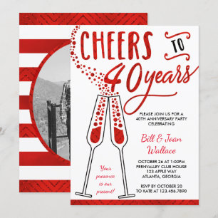 Invitation du 40e anniversaire, Faux Parties scint