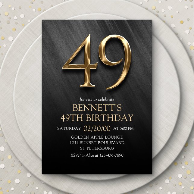 Invitation du 49e anniversaire (Créateur téléchargé)