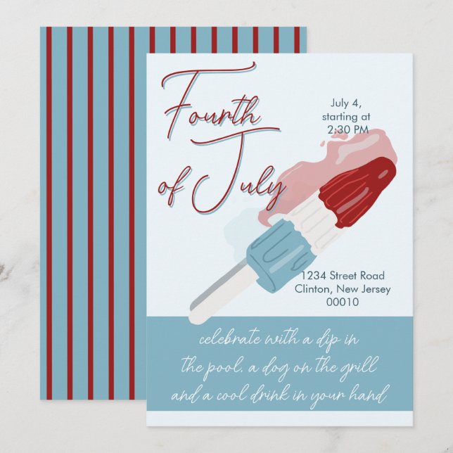 Invitation du 4 juillet (Devant / Derrière)