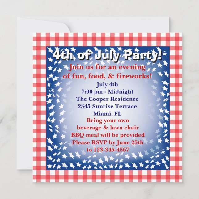 Invitation du 4 juillet (Devant)