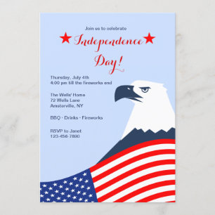 Invitation du 4 juillet de l'aigle américain