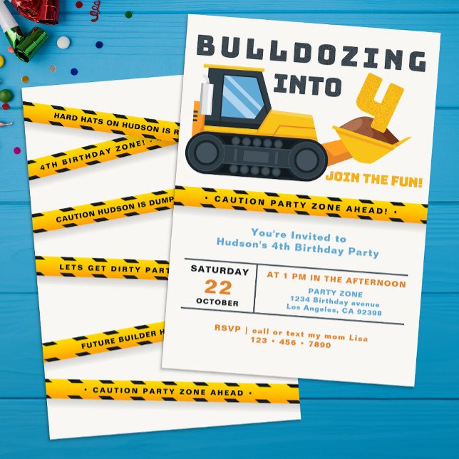 Invitation du 4e anniversaire de la Fête de la con (4TH Birthday Party Invite)