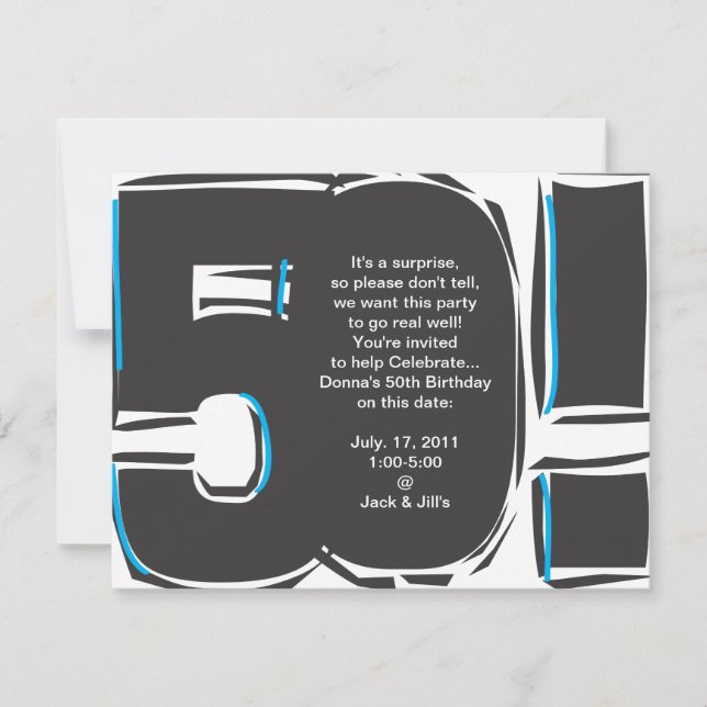 Invitation du 50e anniversaire (Devant)