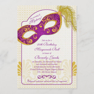 Invitation du 50e anniversaire   Boule Masquerade