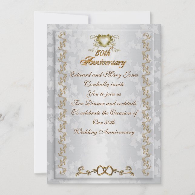 Invitation du 50e anniversaire de fête Anges victo (Devant)