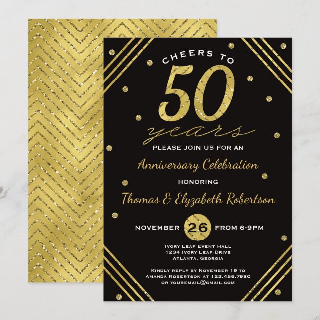 Invitation du 50e anniversaire de la fête, Faux Go (Devant / Derrière)