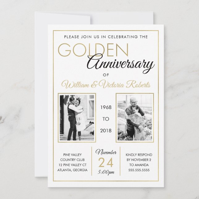 Invitation du 50e anniversaire de la fête, Faux Go (Devant)