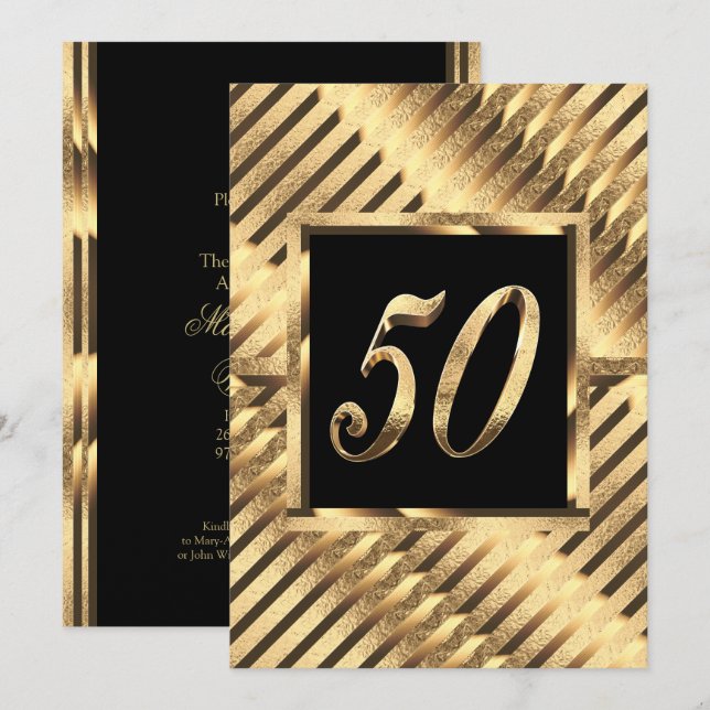 Invitation du 50e anniversaire de la Guerre modern (Devant / Derrière)