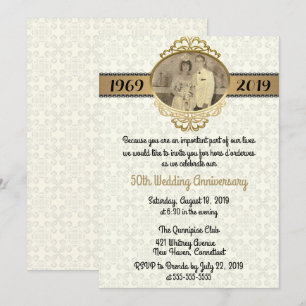 Invitation du 50e anniversaire des Mariages de sty