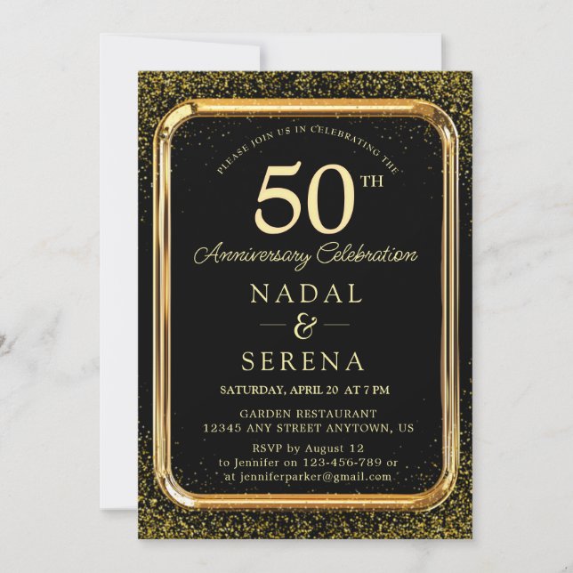 Invitation du 50e anniversaire du Mariage (Devant)