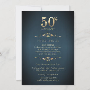 Invitation du 50e anniversaire du Mariage