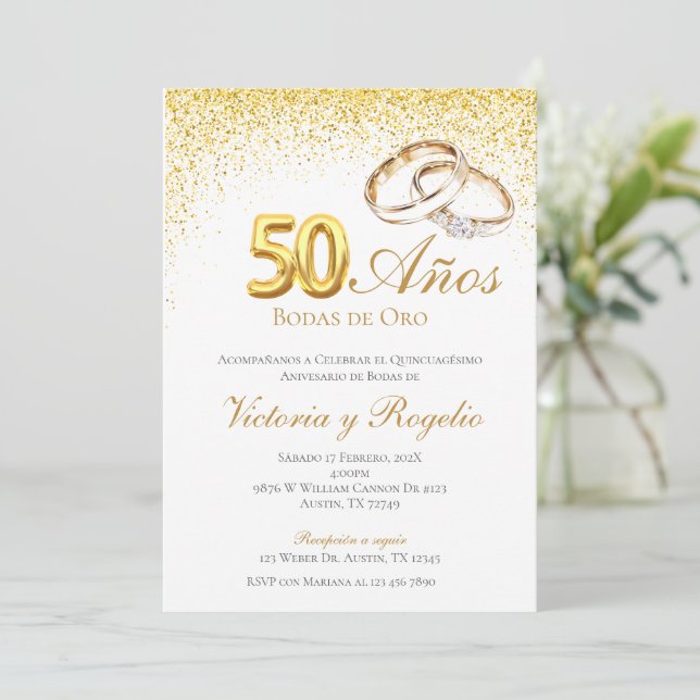 Invitation du 50e anniversaire du Mariage (Debout devant)