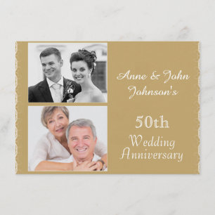 Invitation du 50e anniversaire du Mariage d'or