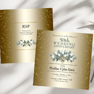 Invitation du 50e anniversaire du Mariage d'or