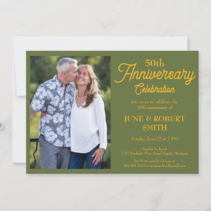 Invitation du 50e anniversaire du mariage moderne