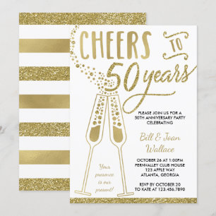Invitation du 50e anniversaire du Mariage, Parties