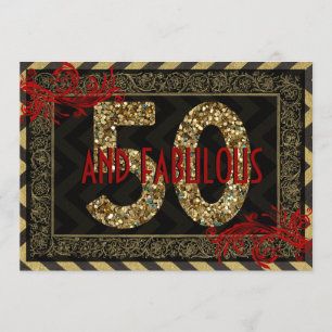Invitation du 50e anniversaire du Red Gold & Black