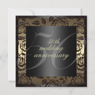 Invitation du 50e anniversaire du Rose Black & Gol