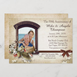 Invitation du 50e anniversaire du style Vintage