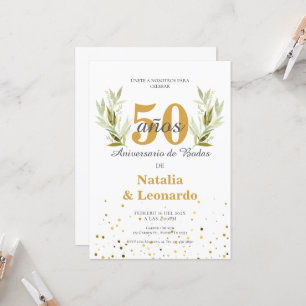 Invitation du 50e anniversaire en espagnol