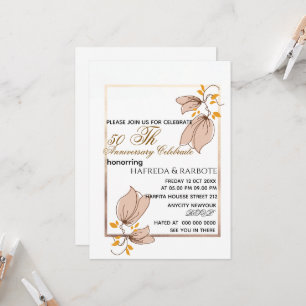 Invitation du 50e anniversaire, Mariage de la verd