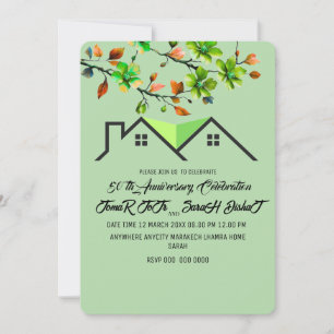 Invitation du 50e anniversaire, Mariage de la verd