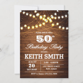 Invitation du 50e anniversaire - n'importe quel âg