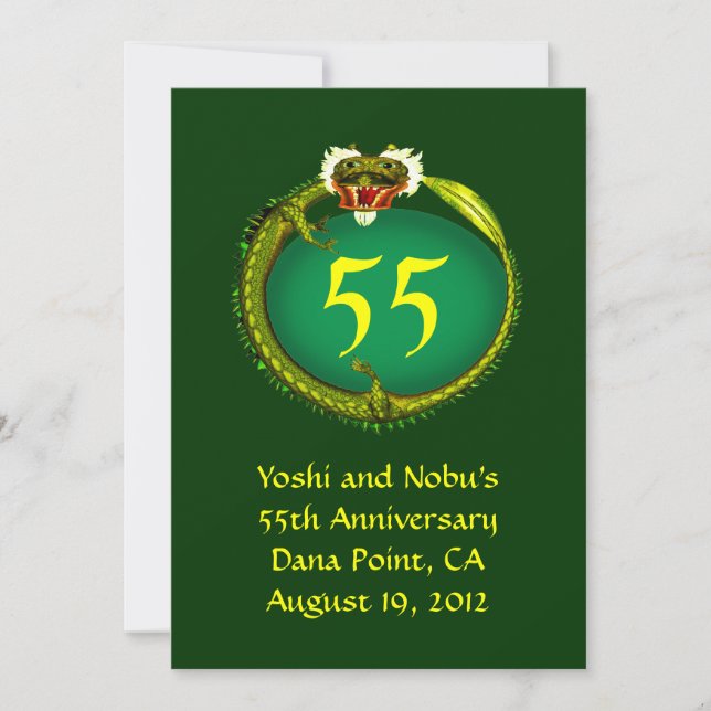 Invitation du 55e anniversaire d'Emerald (Devant)