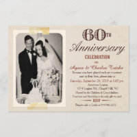 Invitation du 60e anniversaire du Mariage - Photo 
