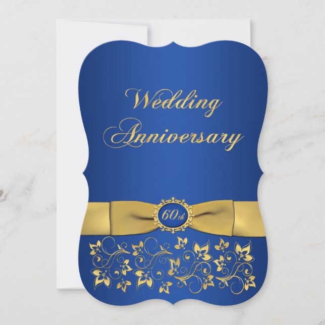 INVITATION du 60e anniversaire IMPRIMÉ RIBBON Fanc (Devant)