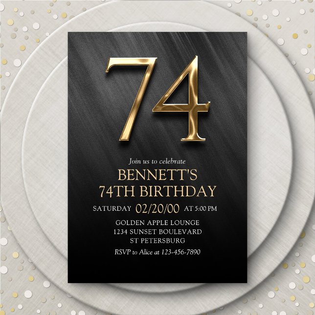 Invitation du 74e anniversaire (Créateur téléchargé)